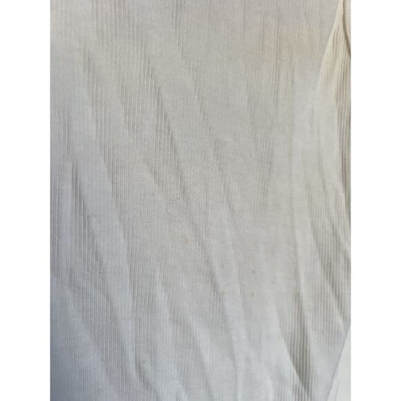 NWT Vintage Y2K Peace Rhinestone Ribbed Fitted Tank Top White Silver Medium - Picture 4 of 5